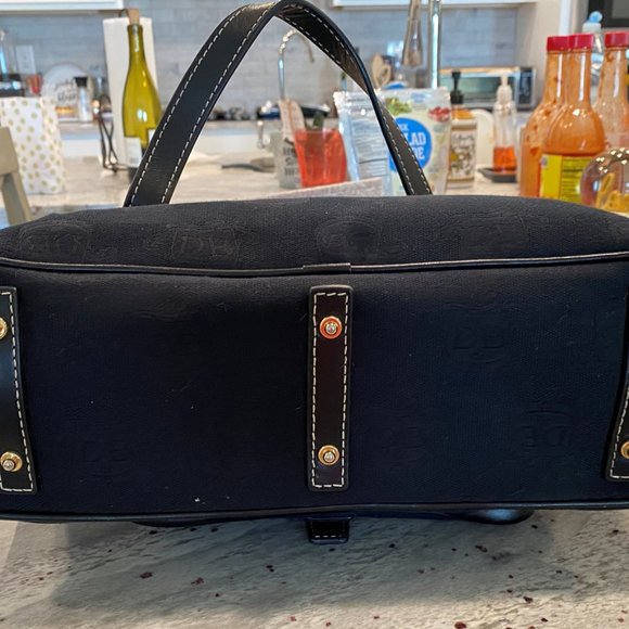 Black DB Signature Material/Leather Trim Handbag - Picture 3 of 6